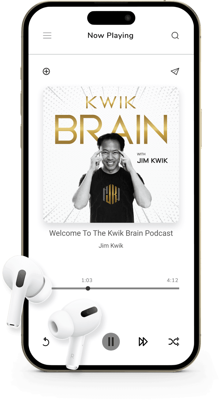 Jim Kwik podcast phone artwork